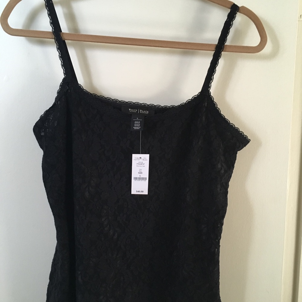 Black lace camisole - NWT